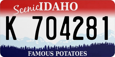 ID license plate K704281