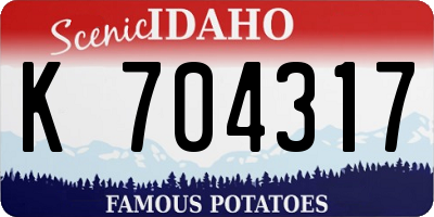 ID license plate K704317
