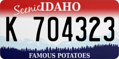 ID license plate K704323