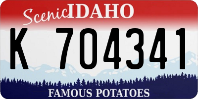 ID license plate K704341