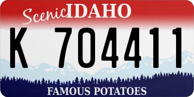 ID license plate K704411