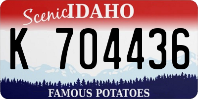 ID license plate K704436