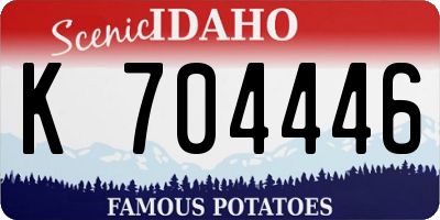 ID license plate K704446