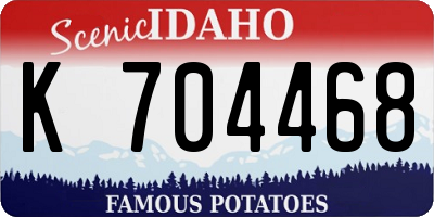 ID license plate K704468