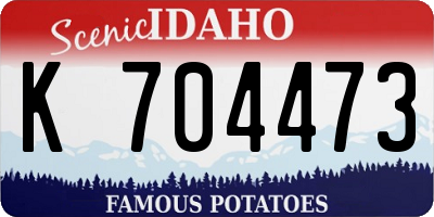 ID license plate K704473