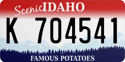 ID license plate K704541