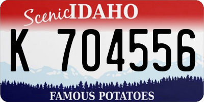 ID license plate K704556