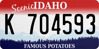 ID license plate K704593