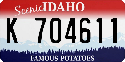 ID license plate K704611
