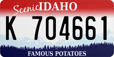 ID license plate K704661