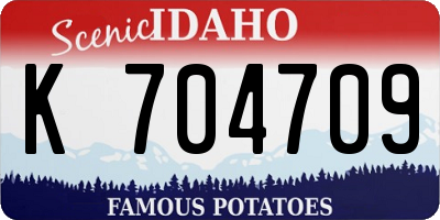 ID license plate K704709