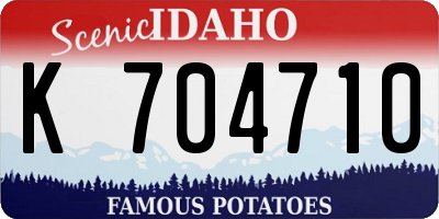 ID license plate K704710
