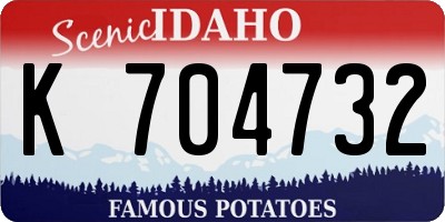 ID license plate K704732