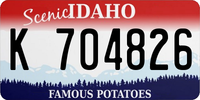 ID license plate K704826