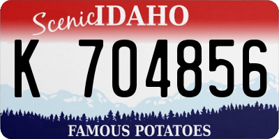 ID license plate K704856