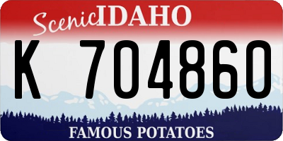 ID license plate K704860