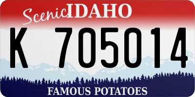 ID license plate K705014