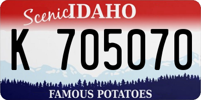 ID license plate K705070