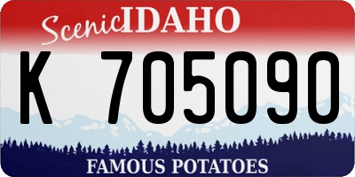 ID license plate K705090