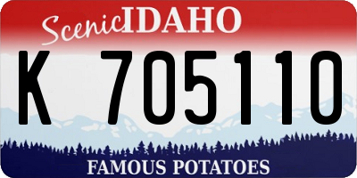 ID license plate K705110