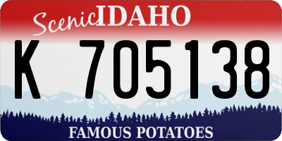 ID license plate K705138