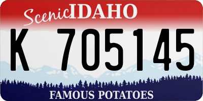 ID license plate K705145