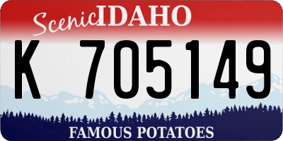 ID license plate K705149