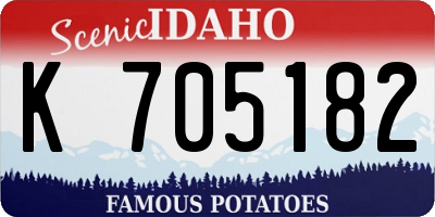 ID license plate K705182