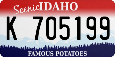 ID license plate K705199