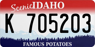 ID license plate K705203