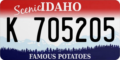 ID license plate K705205