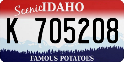 ID license plate K705208