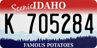 ID license plate K705284