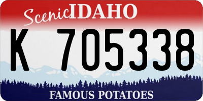 ID license plate K705338