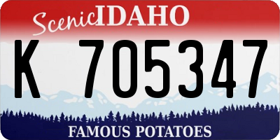 ID license plate K705347