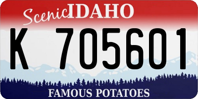 ID license plate K705601