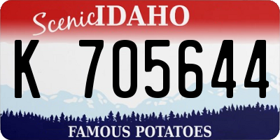 ID license plate K705644