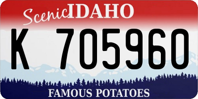 ID license plate K705960