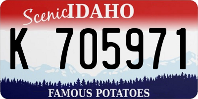 ID license plate K705971