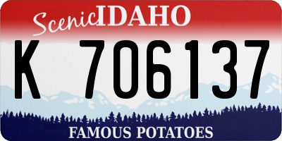 ID license plate K706137