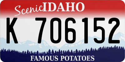 ID license plate K706152