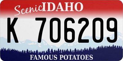 ID license plate K706209