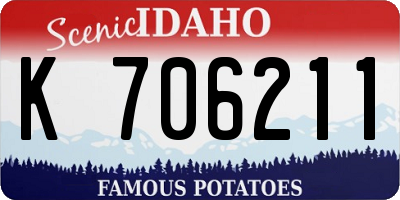 ID license plate K706211