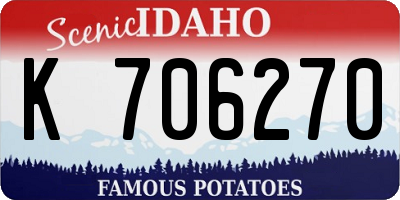 ID license plate K706270