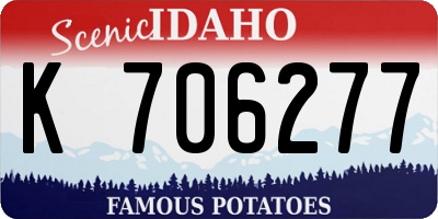 ID license plate K706277