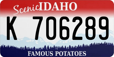 ID license plate K706289