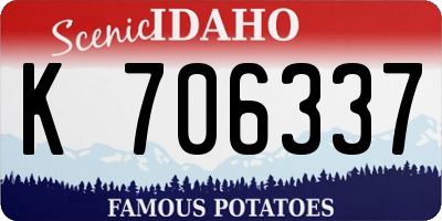 ID license plate K706337