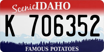 ID license plate K706352