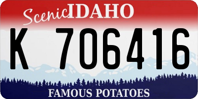 ID license plate K706416