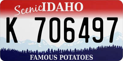 ID license plate K706497